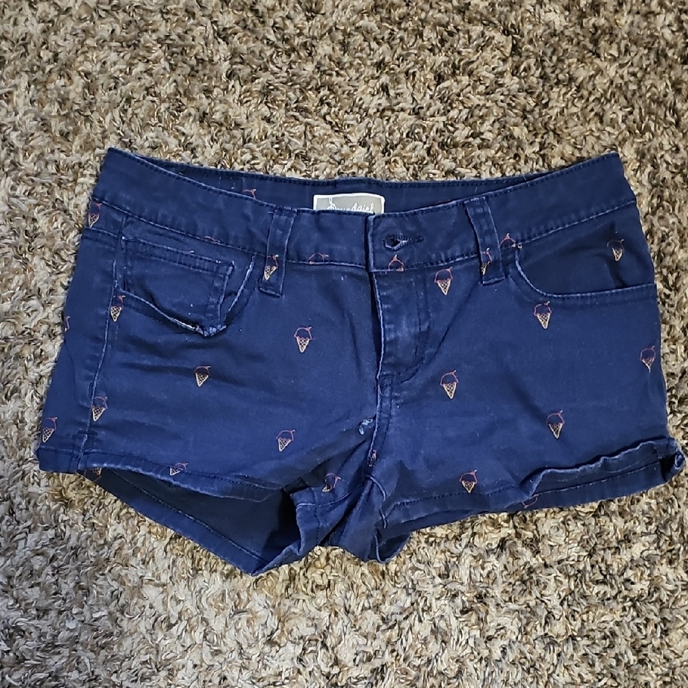 EUC Size 3 Women's Blue Ice Cream Print Shorts